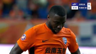 近6轮首胜！云南玉昆2-0天津津门虎 奥斯卡恩里克建功 王献均送点